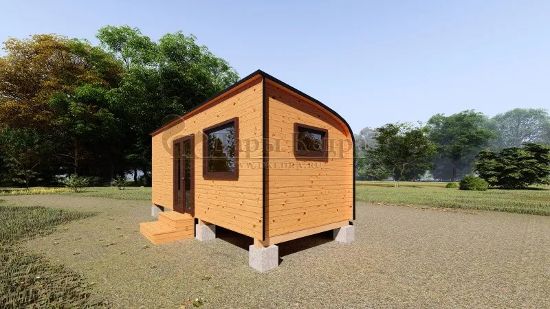 Баня «Парус» из кедра 6х2,2 метра (вариант 1)