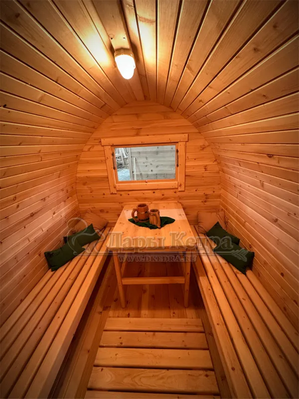 Баня «Викинг» из кедра 6х2,2 метра с боковым входом
