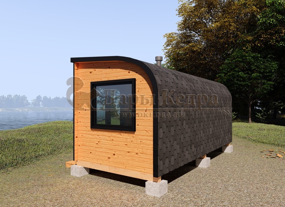 Баня «Парус» из кедра 5х2,35 м