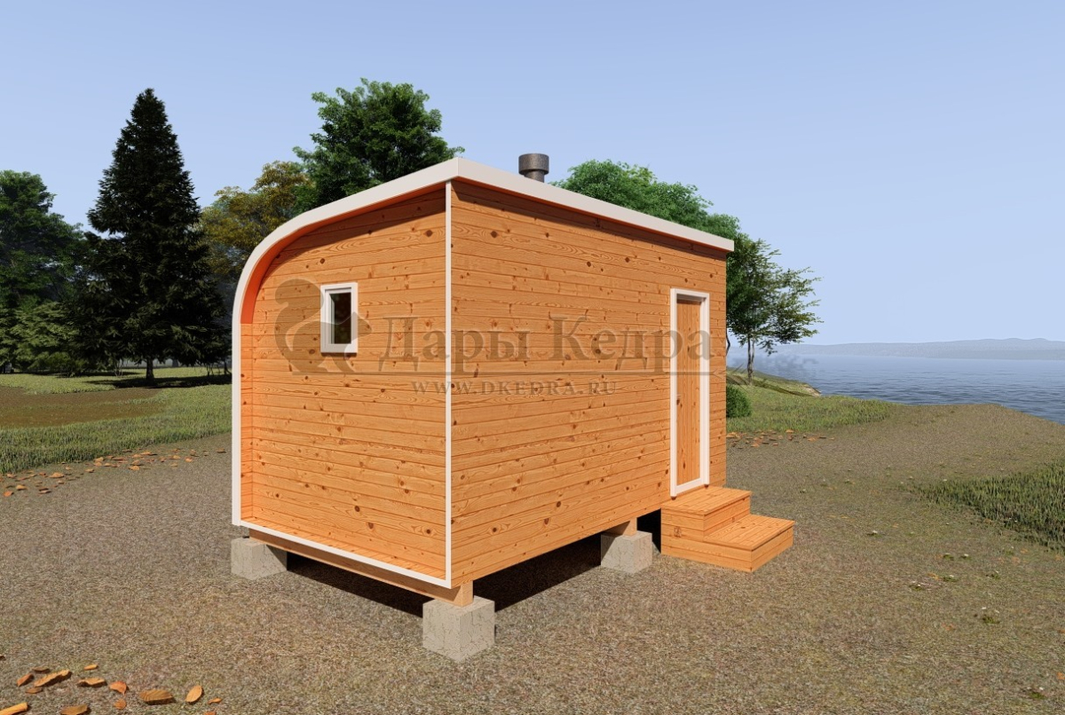 Баня «Парус» из кедра 4х2,35 м